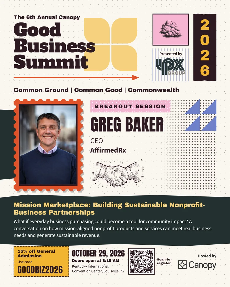Greg Baker 2026 Good Business Summit speaker card