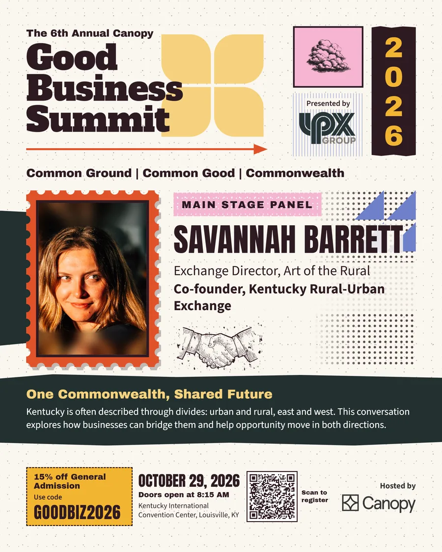 Savannah Barrett 2026 Good Business Summit speaker card