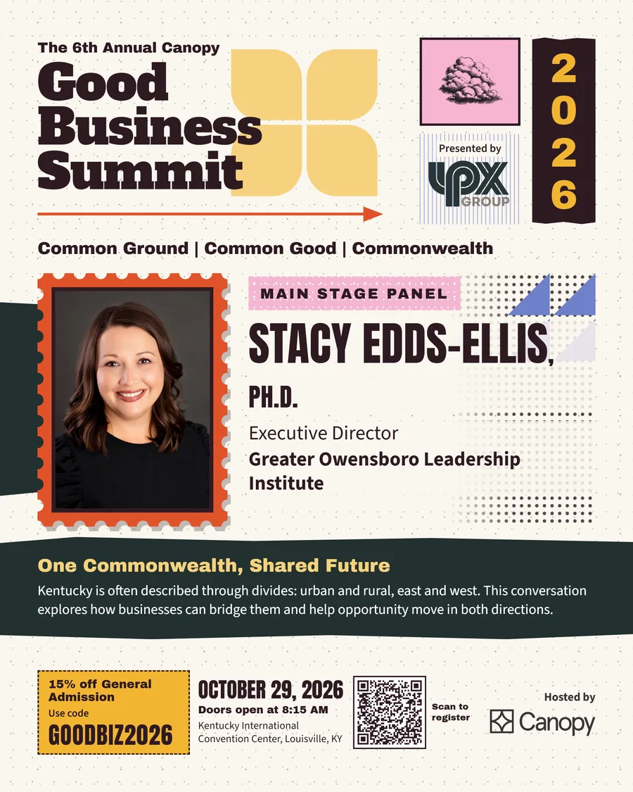 Stacy Edds-Ellis, Ph.D. 2026 Good Business Summit speaker card