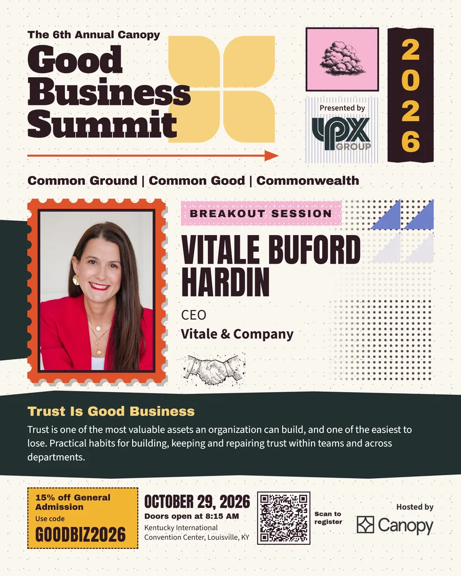 Vitale Buford Hardin 2026 Good Business Summit speaker card